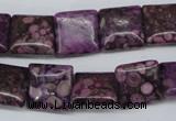 CMB37 15.5 inches 14*14mm square dyed natural medical stone beads