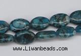 CMB46 15.5 inches 10*14mm oval dyed natural medical stone beads