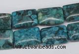 CMB57 15.5 inches 13*18mm rectangle dyed natural medical stone beads