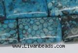 CMB59 15.5 inches 20*30mm rectangle dyed natural medical stone beads