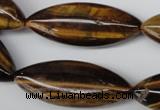 CME03 15.5 inches 15*40mm marquise yellow tiger eye stone beads