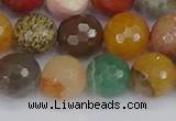 CME103 15.5 inches 10mm faceted round mixed gemstone beads