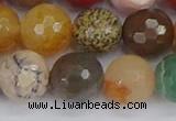 CME104 15.5 inches 12mm faceted round mixed gemstone beads