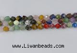 CME108 15.5 inches 10mm faceted nuggets mixed gemstone beads