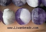 CME209 15.5 inches 7*9mm - 8*10mm pumpkin dogtooth amethyst beads