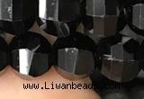 CME213 15.5 inches 7*9mm - 8*10mm pumpkin black quartz beads