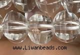 CME230 15.5 inches 10*11mm - 10*12mm pumpkin white crystal beads