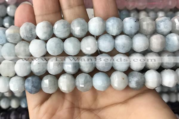 CME232 15.5 inches 10*11mm - 10*12mm pumpkin aquamarine beads