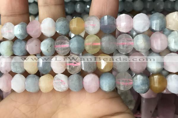 CME235 15.5 inches 10*11mm - 10*12mm pumpkin morganite beads