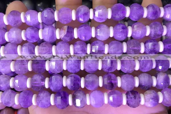 CME314 15.5 inches 8*10mm pumpkin lavender amethyst beads