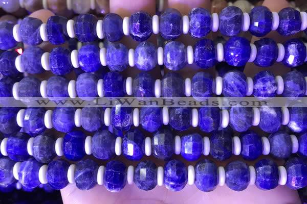 CME318 15.5 inches 8*10mm pumpkin sodalite gemstone beads