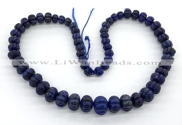 CME337 15 inches 6*8mm – 10*14mm pumpkin lapis lazuli beads