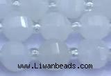 CME341 15 inches 8mm pumpkin blue chalcedony beads