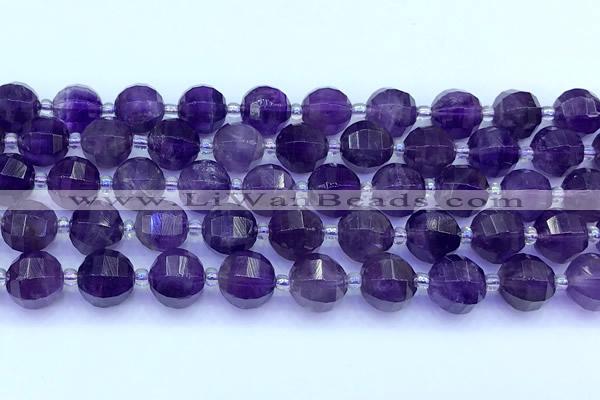 CME372 15 inches 10mm pumpkin amethyst beads