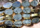 CME510 12 inches 18*28mm - 20*30mm flat teardrop labradorite beads