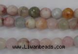 CMG122 15.5 inches 8mm faceted round natural morganite beads