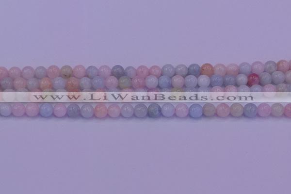 CMG141 15.5 inches 6mm round natural morganite gemstone beads