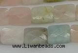 CMG180 15.5 inches 8*10mm faceetd rectangle morganite beads