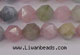 CMG202 15.5 inches 8mm faceted nuggets morganite gemstone beads