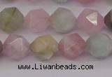 CMG203 15.5 inches 10mm faceted nuggets morganite gemstone beads