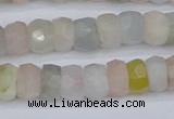 CMG216 15.5 inches 4*7mm faceted rondelle morganite beads