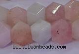 CMG226 15.5 inches 12*14mm - 14*16mm faceted nuggets morganite beads