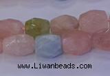 CMG229 15.5 inches 10*12mm - 12*16mm faceted nuggets morganite beads