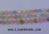 CMG254 15.5 inches 12mm faceted coin morganite beads