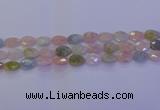 CMG271 15.5 inches 8*12mm faceted flat teardrop morganite beads