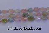 CMG274 15.5 inches 13*18mm faceted flat teardrop morganite beads