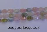 CMG275 15.5 inches 15*20mm faceted flat teardrop morganite beads