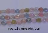 CMG285 15.5 inches 14*14mm faceted heart morganite beads