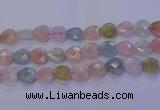 CMG286 15.5 inches 16*16mm faceted heart morganite beads