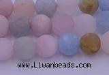 CMG302 15.5 inches 8mm round matte morganite beads wholesale