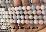 CMG331 15.5 inches 8mm round morganite beads wholesale