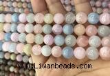 CMG338 15.5 inches 10mm round natural morganite beads