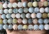 CMG388 15.5 inches 10mm faceted round morganite beads wholesale