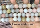 CMG405 15.5 inches 12mm round morganite beads wholesale