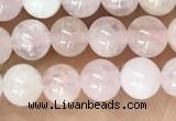 CMG408 15.5 inches 4mm round pink morganite beads wholesale