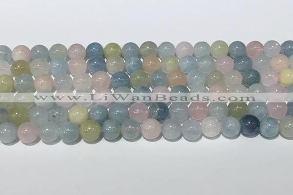 CMG441 15.5 inches 8mm round morganite gemstone beads wholesale