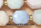 CMG445 15 inches 9*10mm faceted morganite beads wholesale