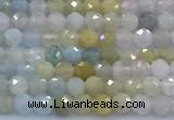 CMG471 15 inches 3mm faceted round morganite beads