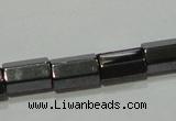 CMH108 15.5 inches 5*8mm faceted tube magnetic hematite beads