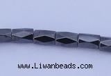 CMH12 16 inches 6*8mm faceted column magnetic hematite beads