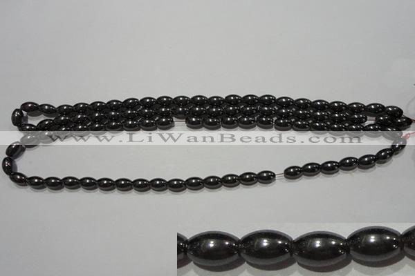 CMH147 15.5 inches 6*9mm rice magnetic hematite beads wholesale