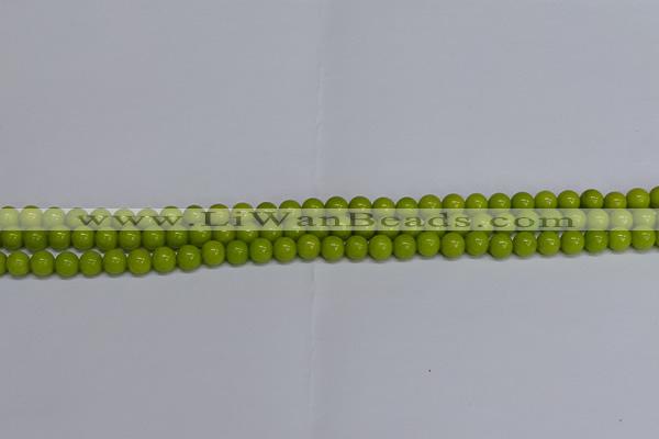 CMJ268 15.5 inches 6mm round Mashan jade beads wholesale