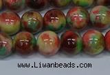 CMJ424 15.5 inches 10mm round rainbow jade beads wholesale