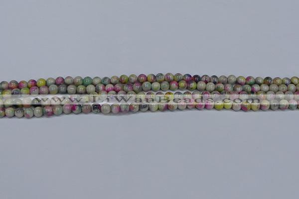 CMJ435 15.5 inches 4mm round rainbow jade beads wholesale