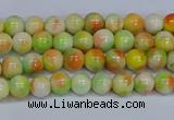 CMJ449 15.5 inches 4mm round rainbow jade beads wholesale