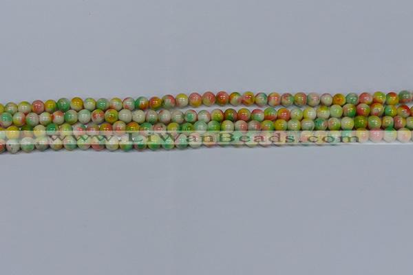 CMJ456 15.5 inches 4mm round rainbow jade beads wholesale